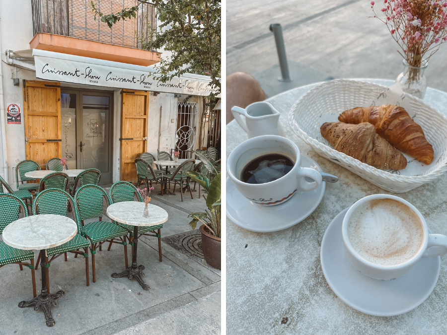 Ontbijt in Ibiza-stad bij Croissant Show