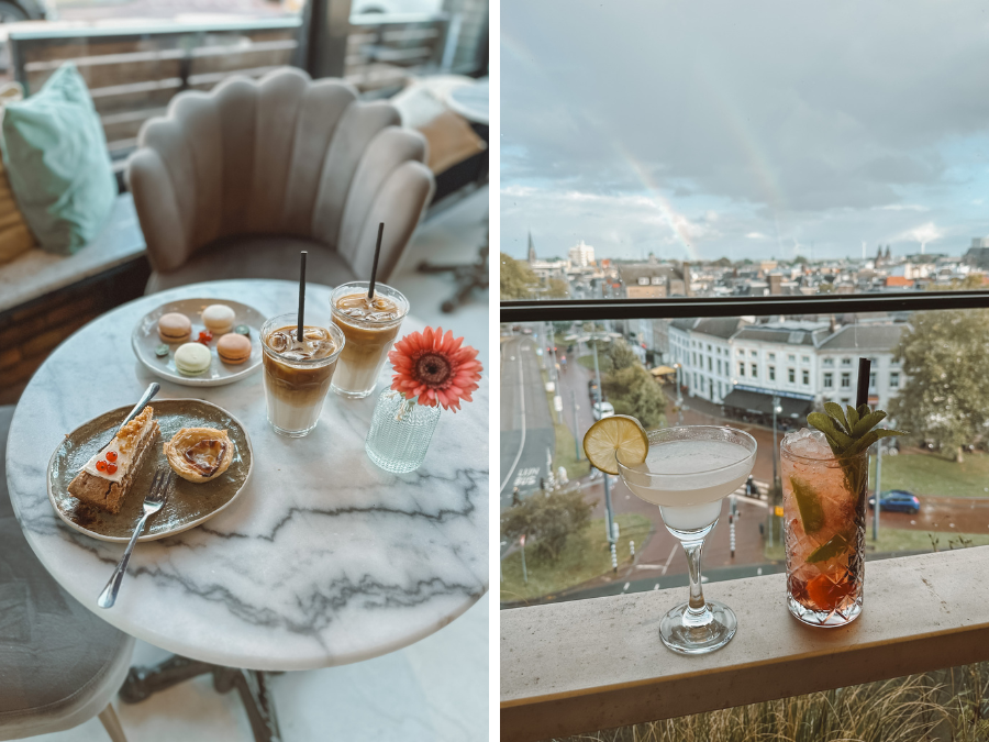 Van koffie tot cocktails bij koffiebar Hoek en Blou rooftop bar in Arnhem